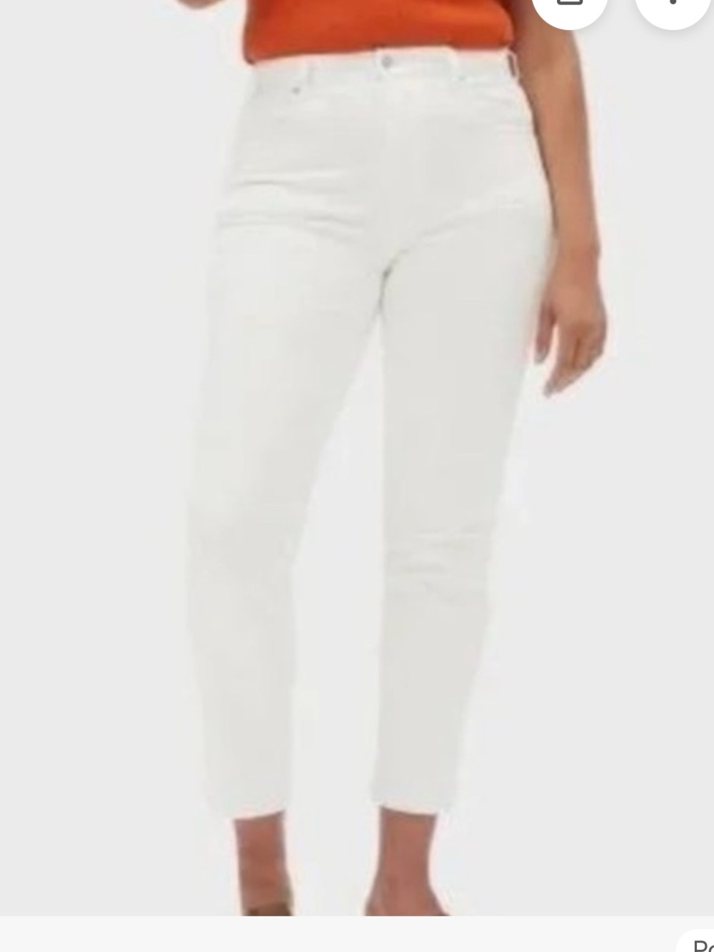 Everlane Curvy Cheeky White Denim Jeans Size 30 Reg